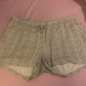 Black and white shorts